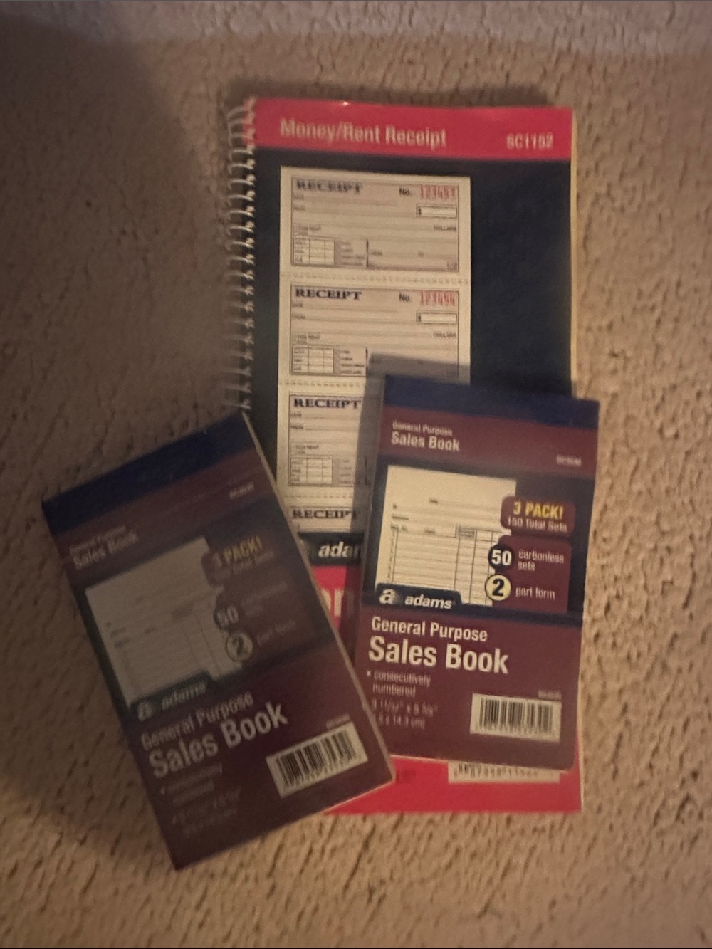 Adams General Purpose Sales Book - Navy & Maroon